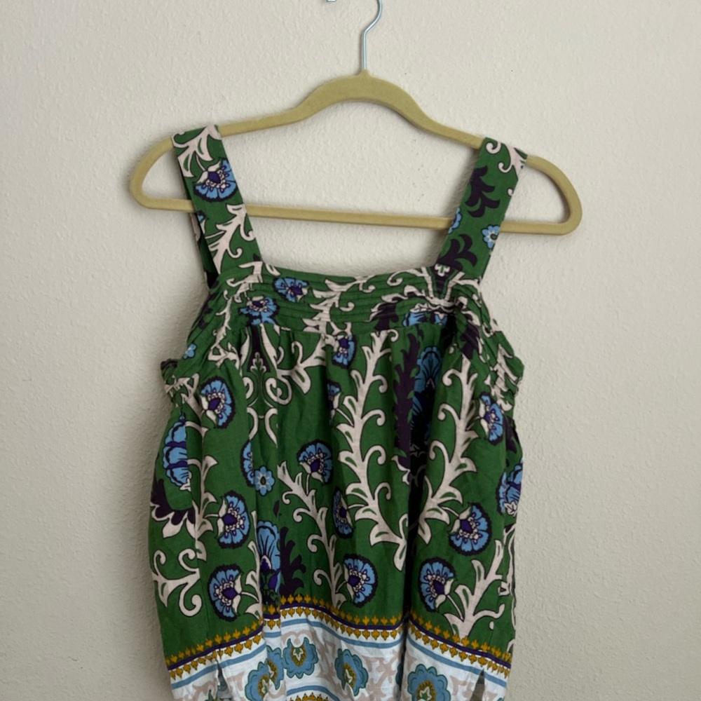 Sanctuary Green and Blue Floral Tank Top
